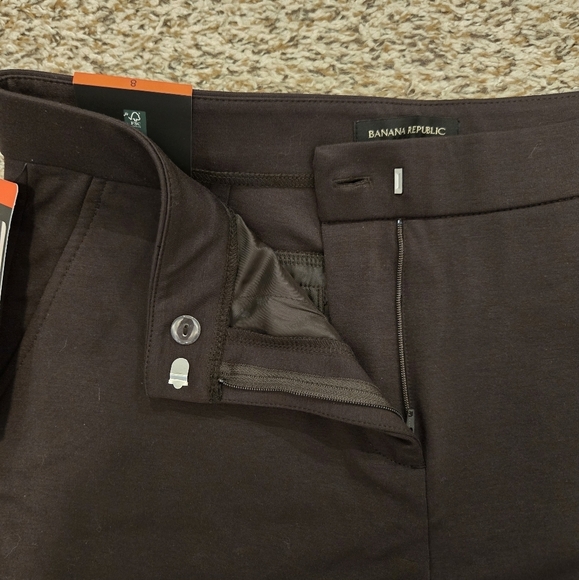 Banana Republic Ponte Pant High Rise Brown Size 8 Stretch Waist - Picture 14 of 16